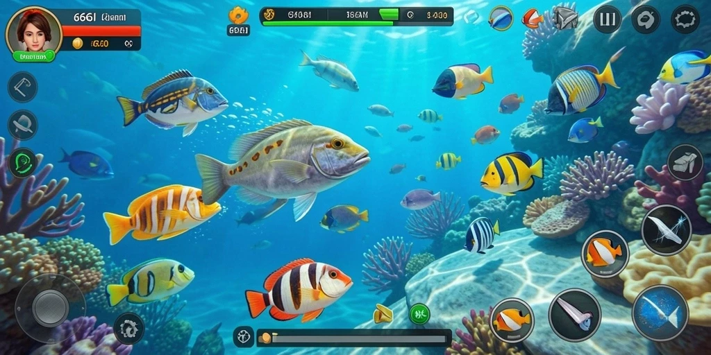 Gameplay seru Tembak Ikan dalam 666I.