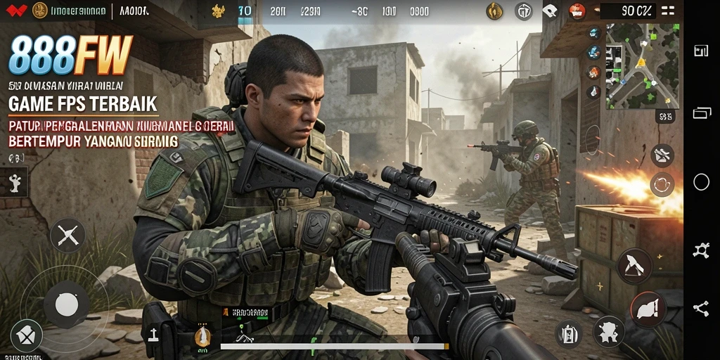 Screenshot gameplay 888FW yang menunjukkan aksi tembak-tembakan yang mendebarkan.