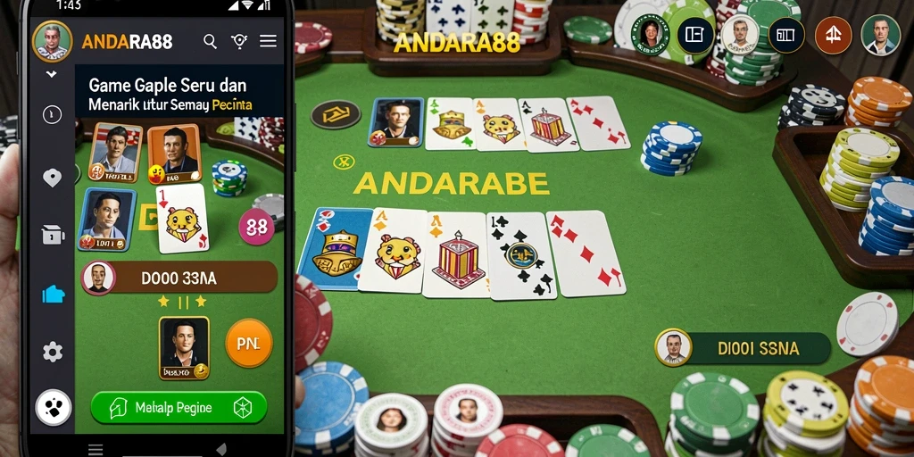 Tampilan gameplay Gaple yang seru dan menarik di ANDARA88.