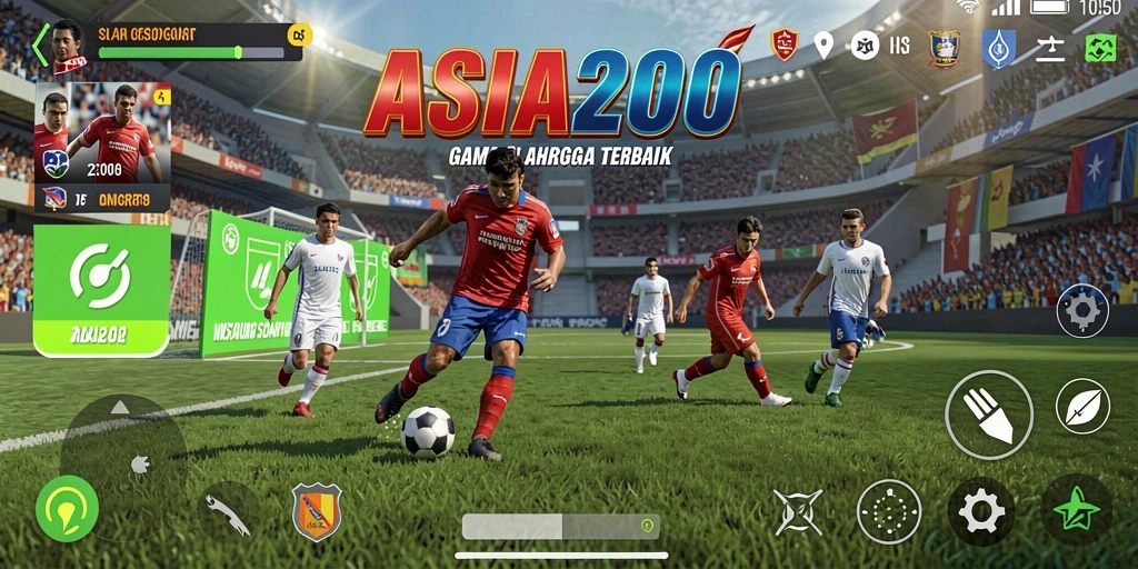 Tampilan gameplay seru dari ASIA200, aksi olahraga yang menakjubkan.