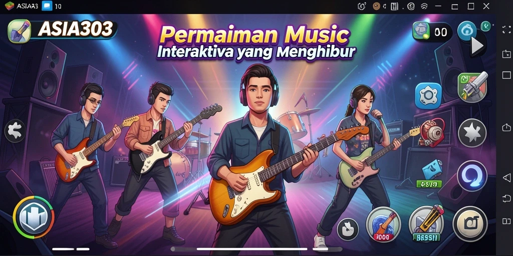 Screenshot utama ASIA303 menampilkan gameplay yang seru dan interaktif.
