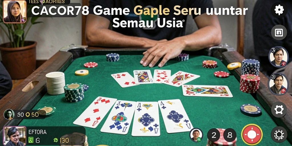 Screenshot gameplay CACOR78 yang menampilkan aksi seru permainan Gaple.