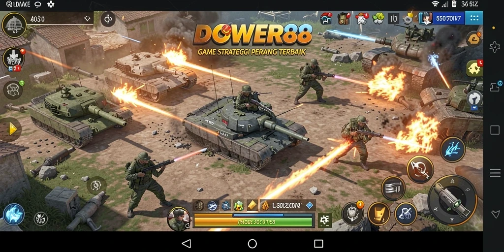 Tampilan gameplay aktif dan strategi mendalam di DOWER88.