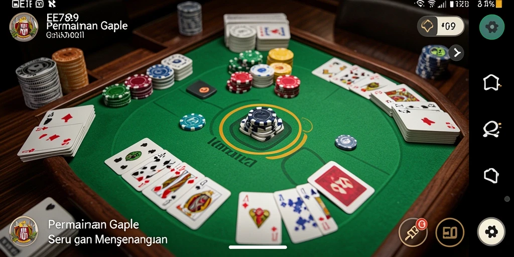 Tampilan gameplay menarik dari permainan Gaple EE789.