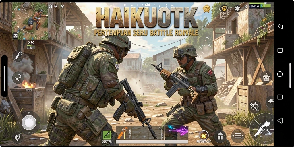 Gameplay seru HAIKUOTK dalam aksi Battle Royale.