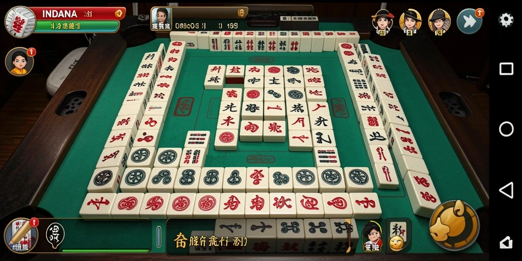 Tampilan gameplay Mahjong yang seru dan menantang di INDAAA.