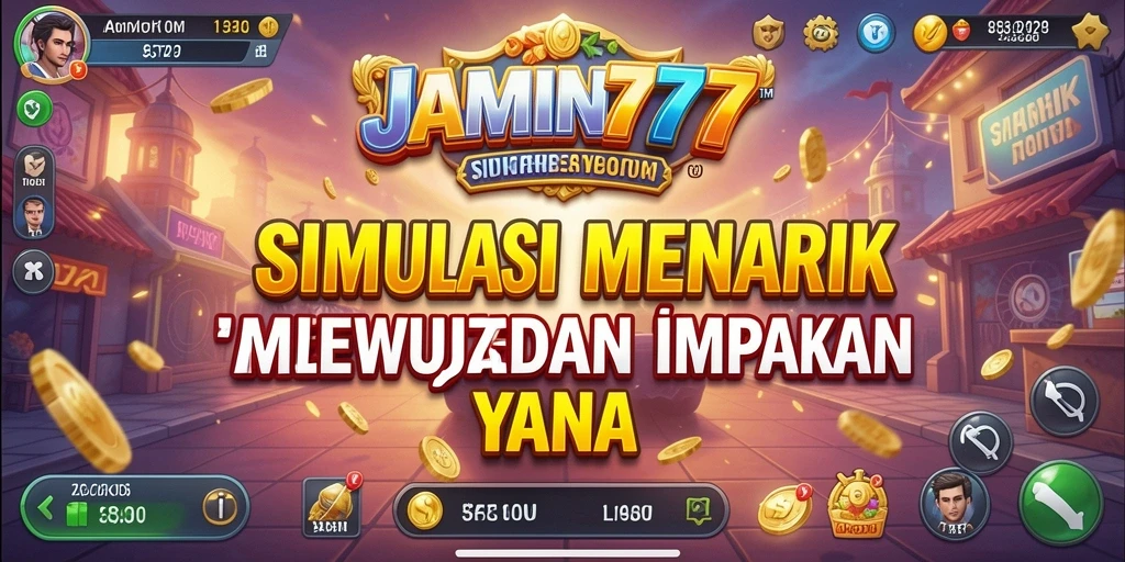 Screenshot JAMIN777 menunjukkan dunia simulasi yang mendalam dan interaktif.