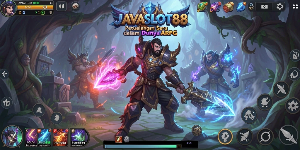 Tangkapan layar gameplay JAVASLOT88 dengan aksi seru dan karakter beragam.