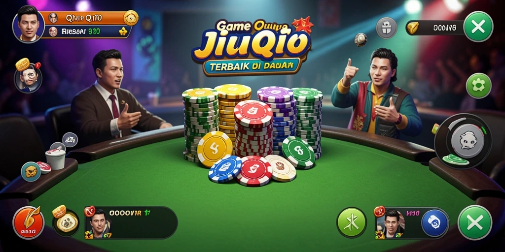 Tampilan gameplay seru dalam JMTOTO dengan kartu QiuQiu.