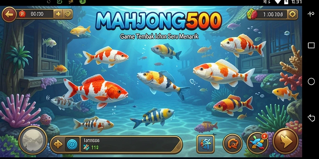 Gameplay seru menembak ikan di MAHJONG500.