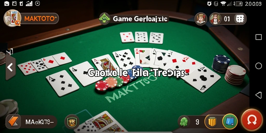 Screenshot gameplay <strong>MAKTOTO</strong> dengan kartu Gaple yang menarik.