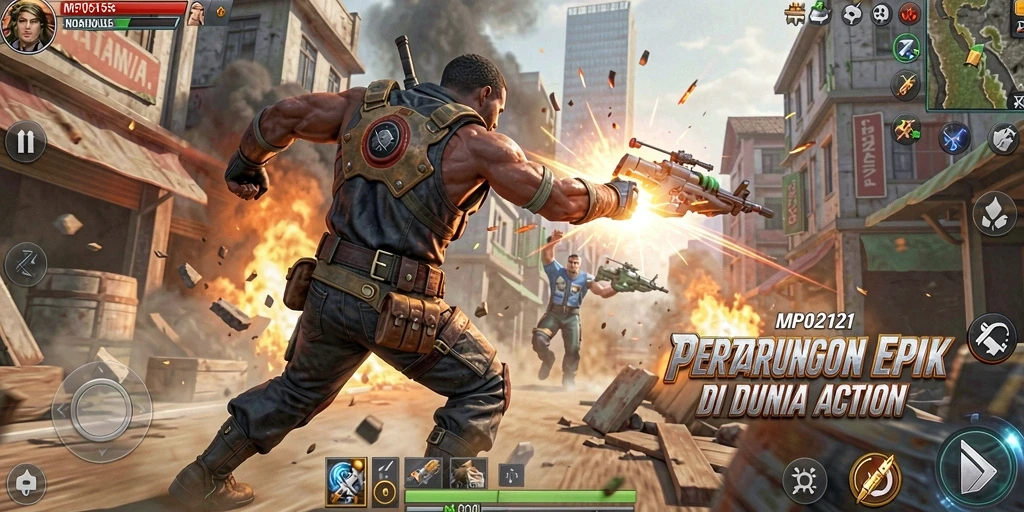 Tampilan gameplay MPO2121 dengan aksi yang mendebarkan.