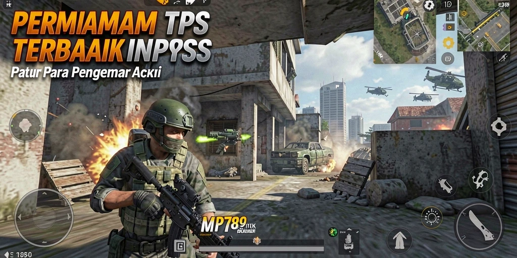 Tangkapan layar utama MVP789 yang menampilkan aksi gameplay TPS yang seru.