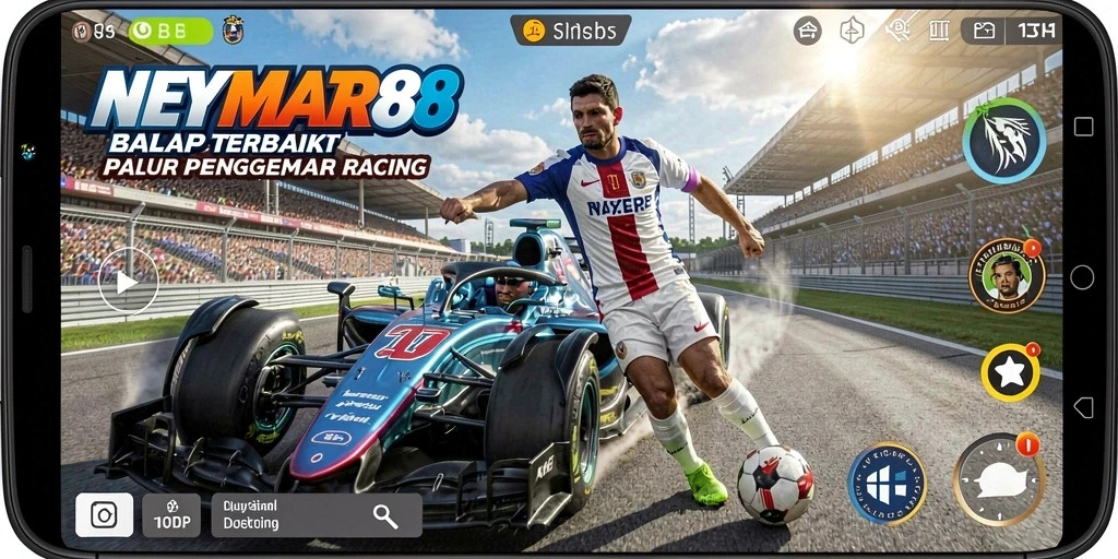 Tampilan gameplay seru balap mobil di NEYMAR88.