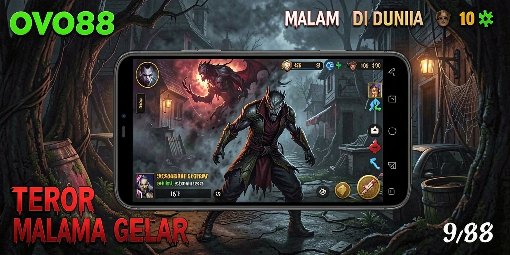 Tangkapan layar OVO88 menampilkan suasana menakutkan dengan efek visual yang mengerikan.