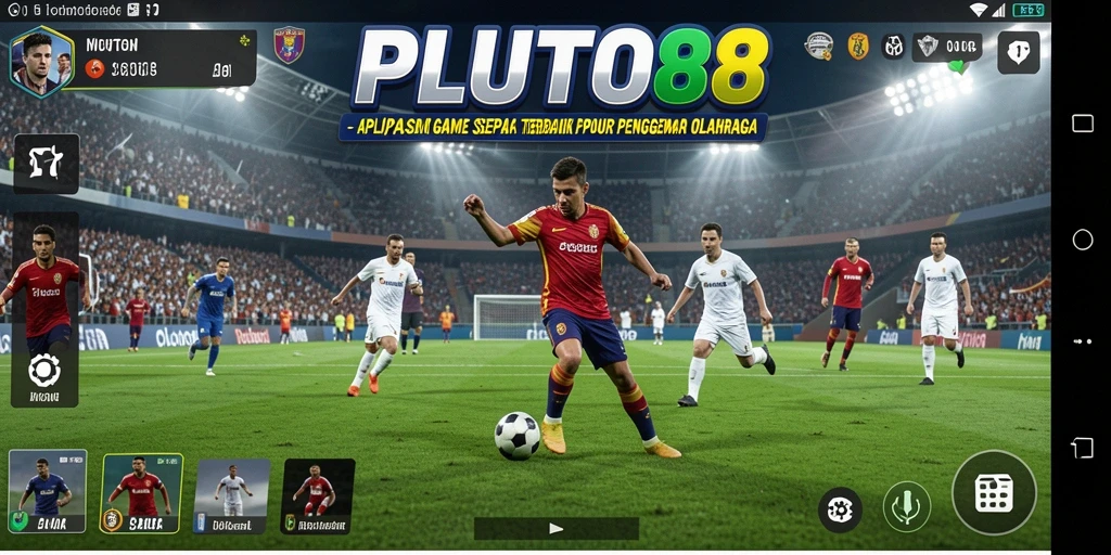 Tampilan gameplay PLUTO88 yang menarik dan penuh aksi sepak bola.