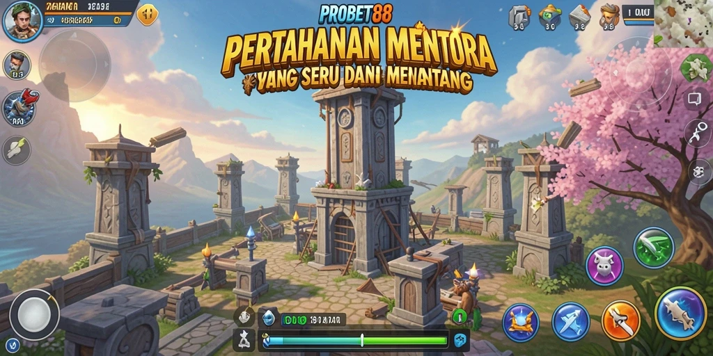 Screenshot PROBET88 menampilkan aksi seru dalam game Tower Defense.
