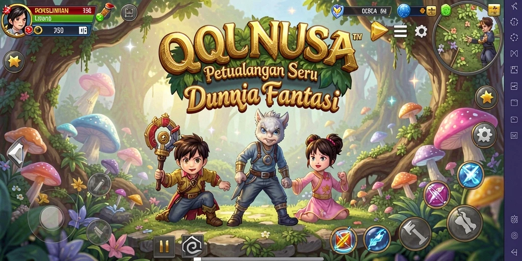 Tangkapan layar gameplay QQNUSA menampilkan petualangan yang menakjubkan.