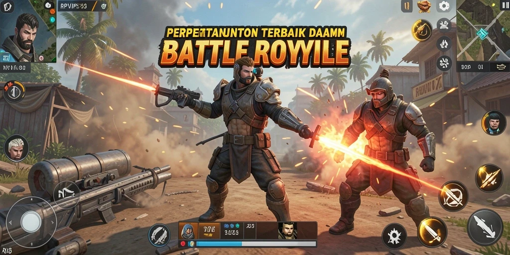 Tampilan gameplay seru RPVIP5 dalam pertempuran Battle Royale.