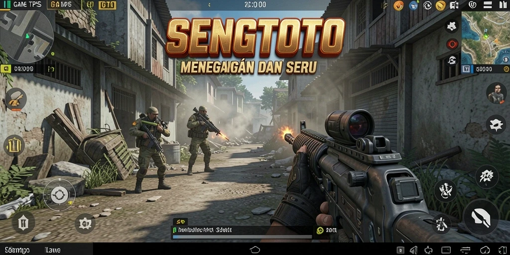 Screenshot gameplay SENGTOTO dengan pertempuran seru dan dinamis.