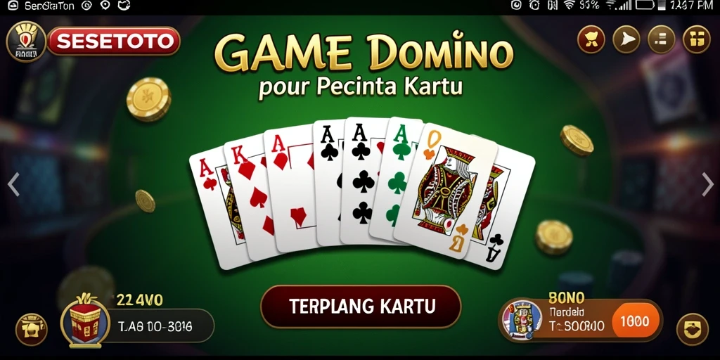 Screenshot gameplay menunjukkan pemain menikmati permainan Domino.