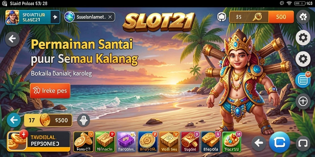 Tampilan gameplay menarik dari SLOT21 dengan beragam tema.