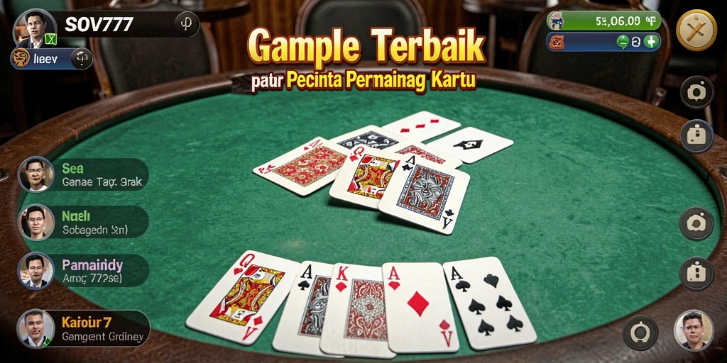 Tampilan gameplay seru SOV777 dalam permainan Gaple.