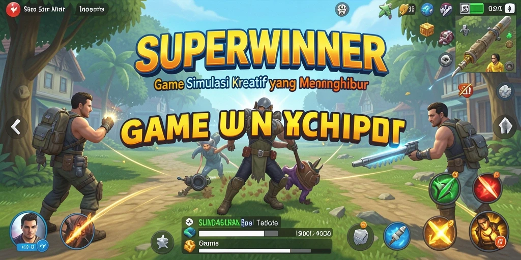 Screenshot gameplay SUPERWINNER menampilkan aksi seru dalam simulasi.