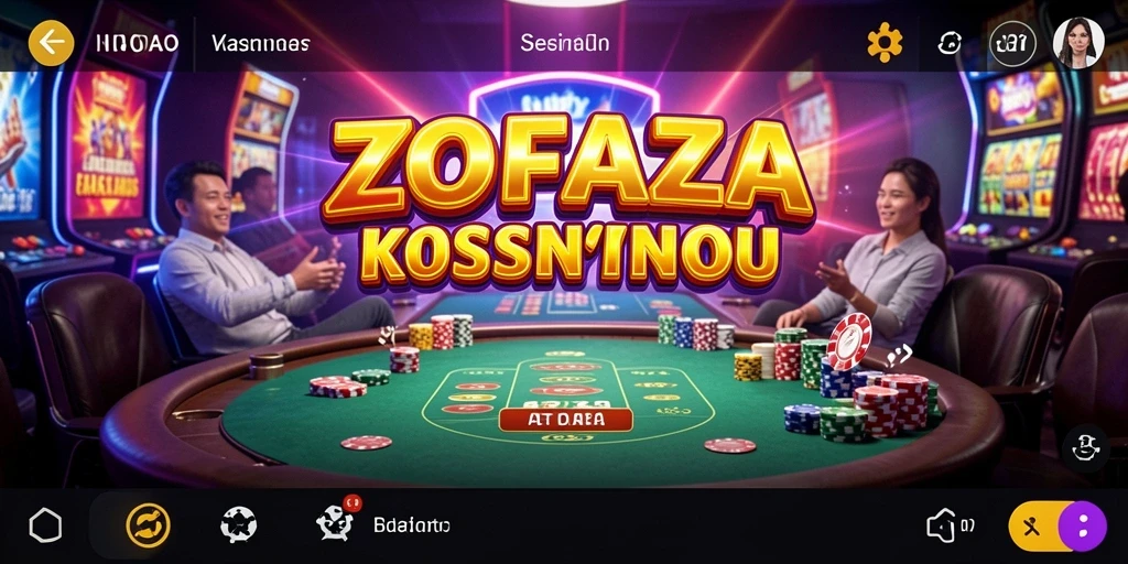 Tampilan menarik dari gameplay ZOFAZA di dunia Kasino.